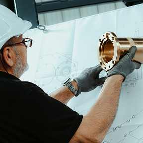 Person measuring on machine